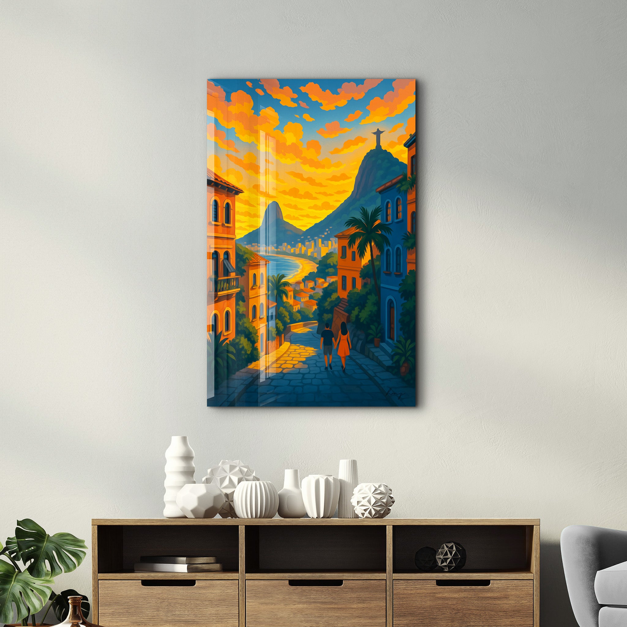 Rio Sunset – Glass Wall Art by HMZ