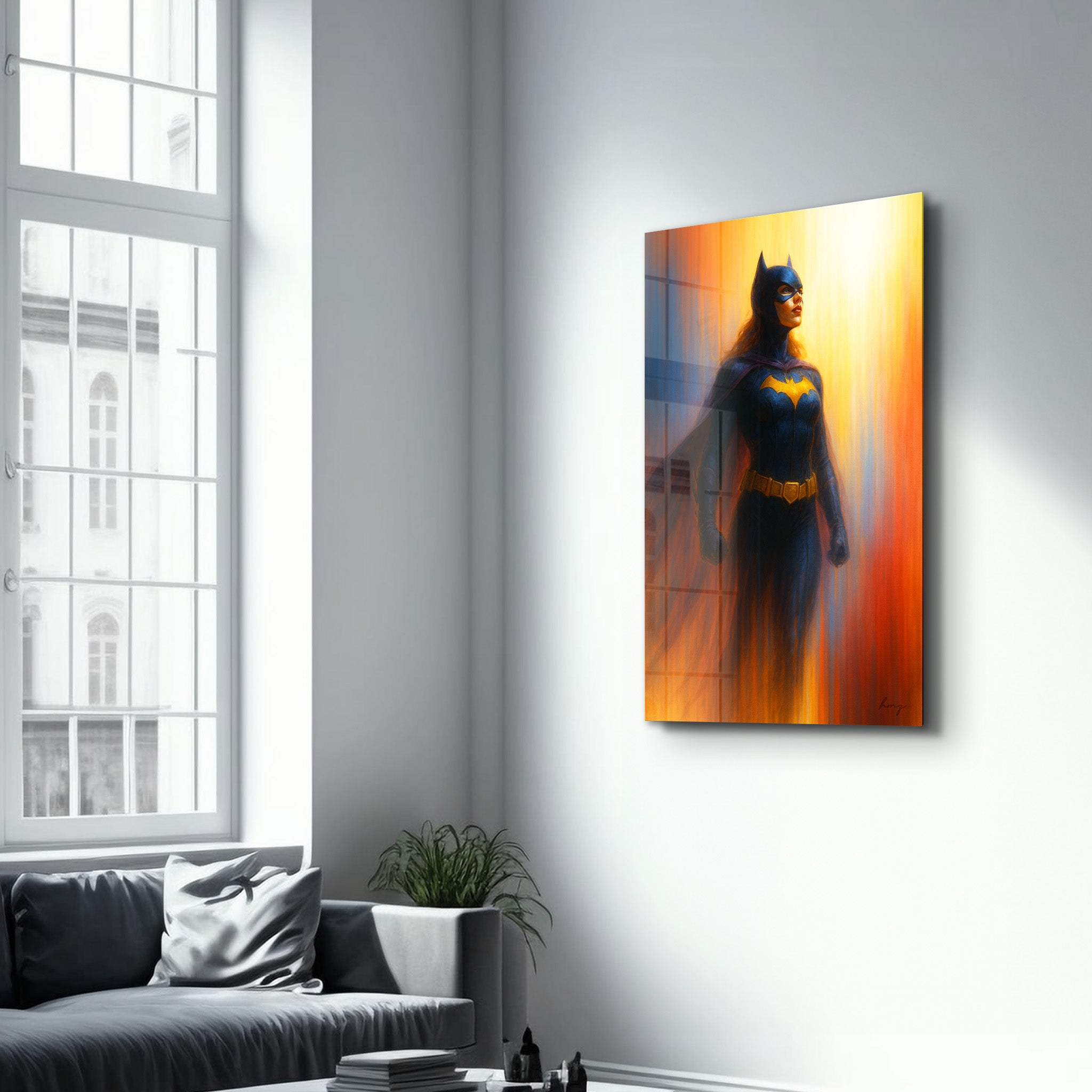 Rise of the Batheart – Glass Wall Art by HMZ