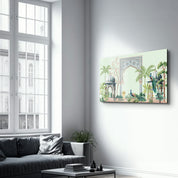 Royal Serenity – Peacock Garden Glass Wall Art