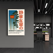 Serenity Cascade - Glass Wall Art