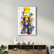 Skater Bart Vibes - Glass Wall Art