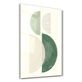 Weiche Geometrie vertikale Balance – Glasbild