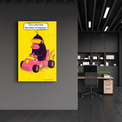 Speedy Gorilla - Glass Wall Art