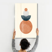 Stacked Spheres in Bold Hues - Glass Wall Art