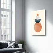 Stacked Spheres in Bold Hues - Glass Wall Art