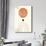Sun & Arches Abstract Form - Glass Wall Art