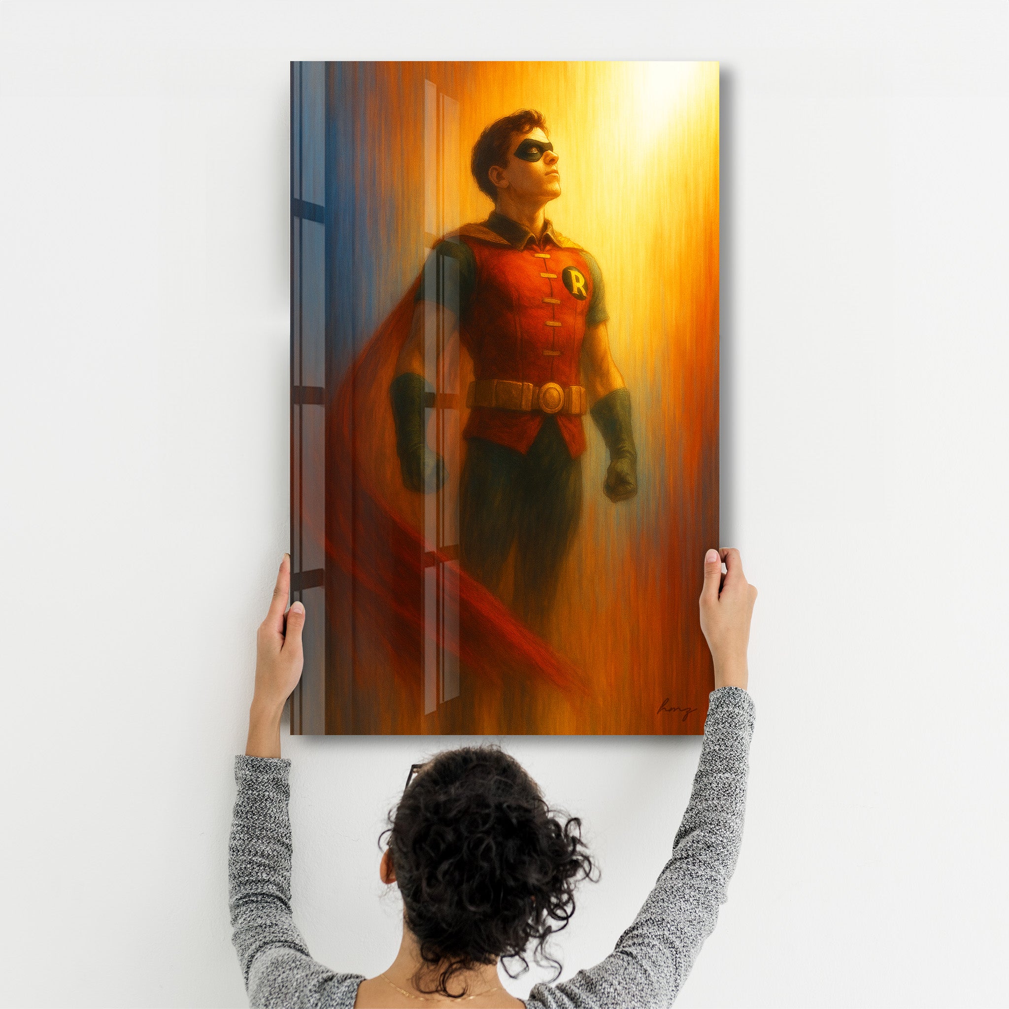 The Loyal Shadow – Glass Wall Art by HMZ