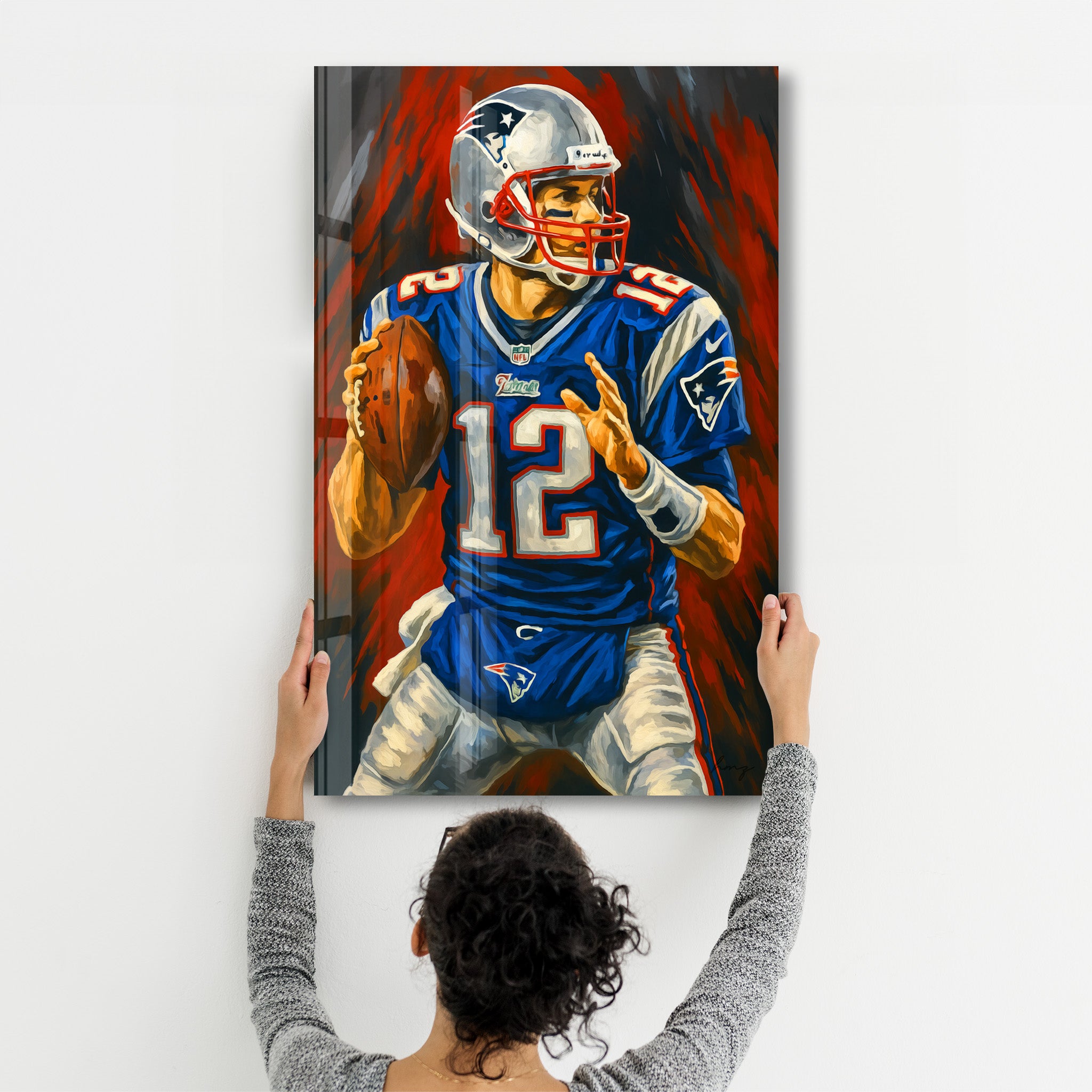 The Quarterback – Glass Wall Art by HMZ