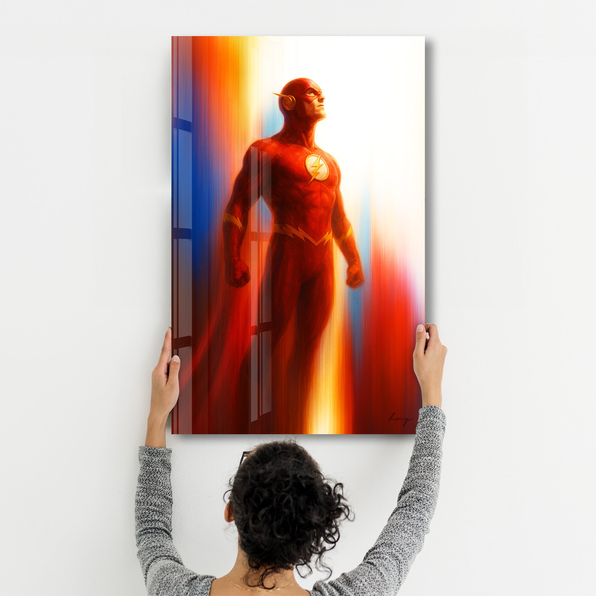 The Scarlet Bolt – Glass Wall Art by HMZ