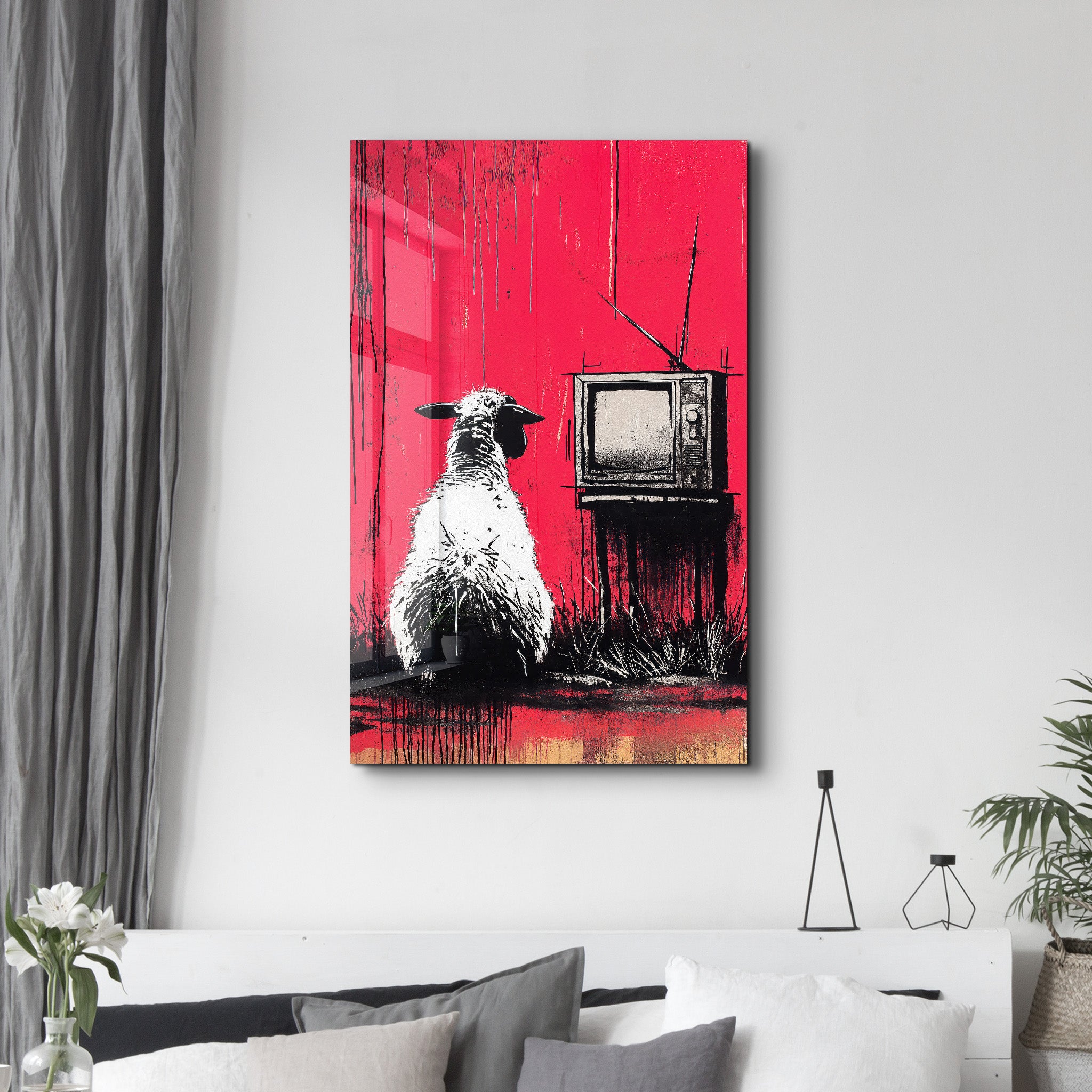 The Sheep Show – Glass Wall Art