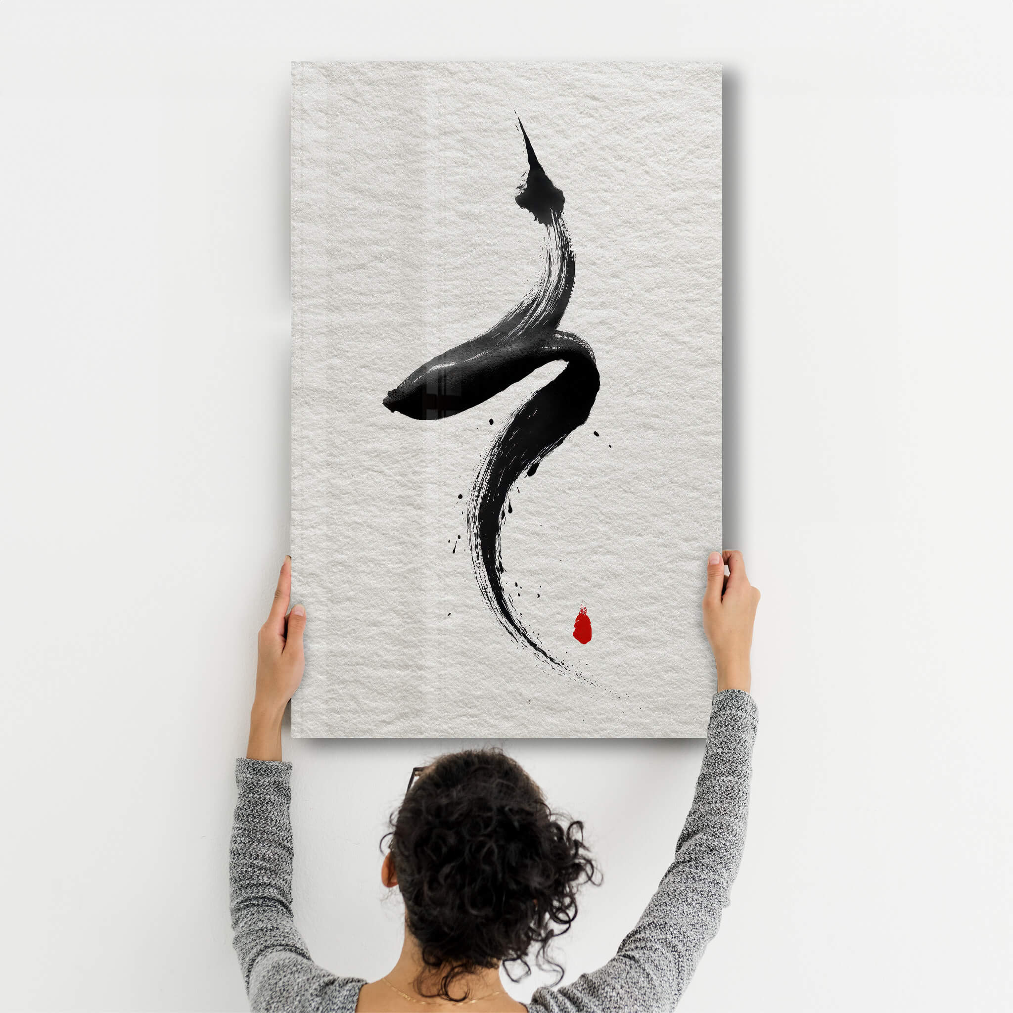 The Stroke - Glass Wall Art