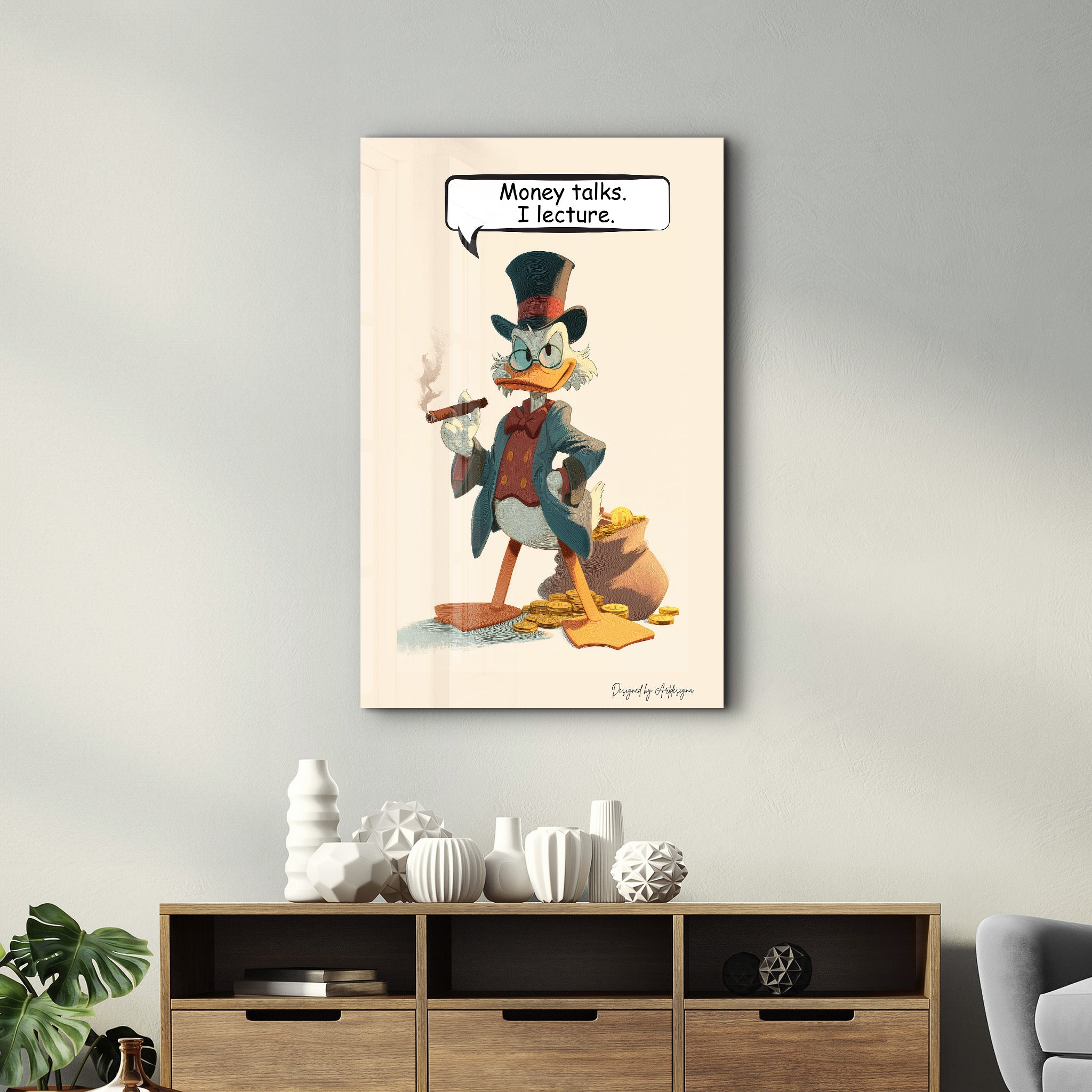 The Wealth Whisperer - Glass Wall Art