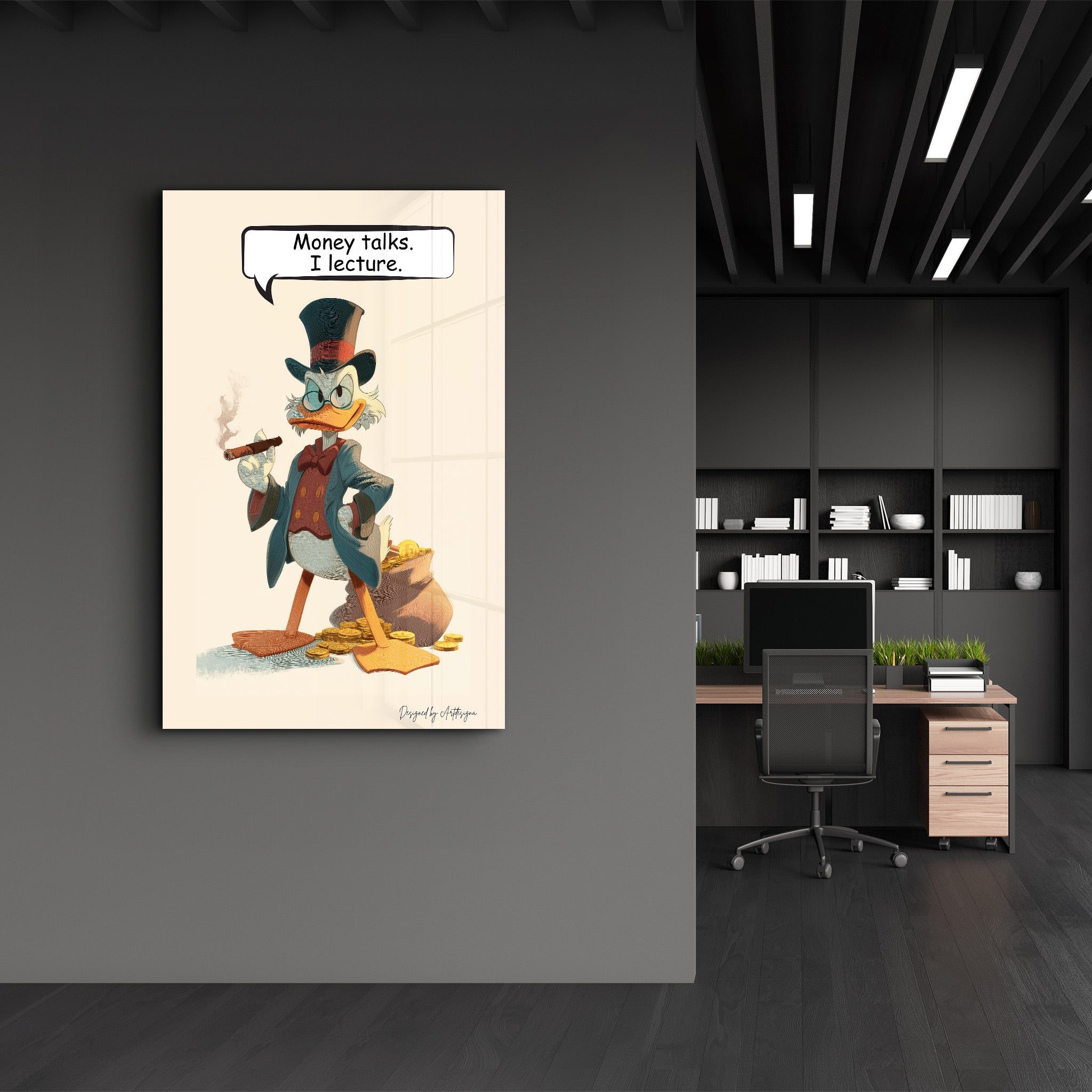 The Wealth Whisperer - Glass Wall Art