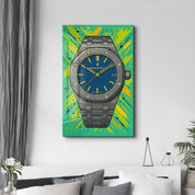 Tick Boom - Audemars Piguet Comic Splash Glass Wall Art