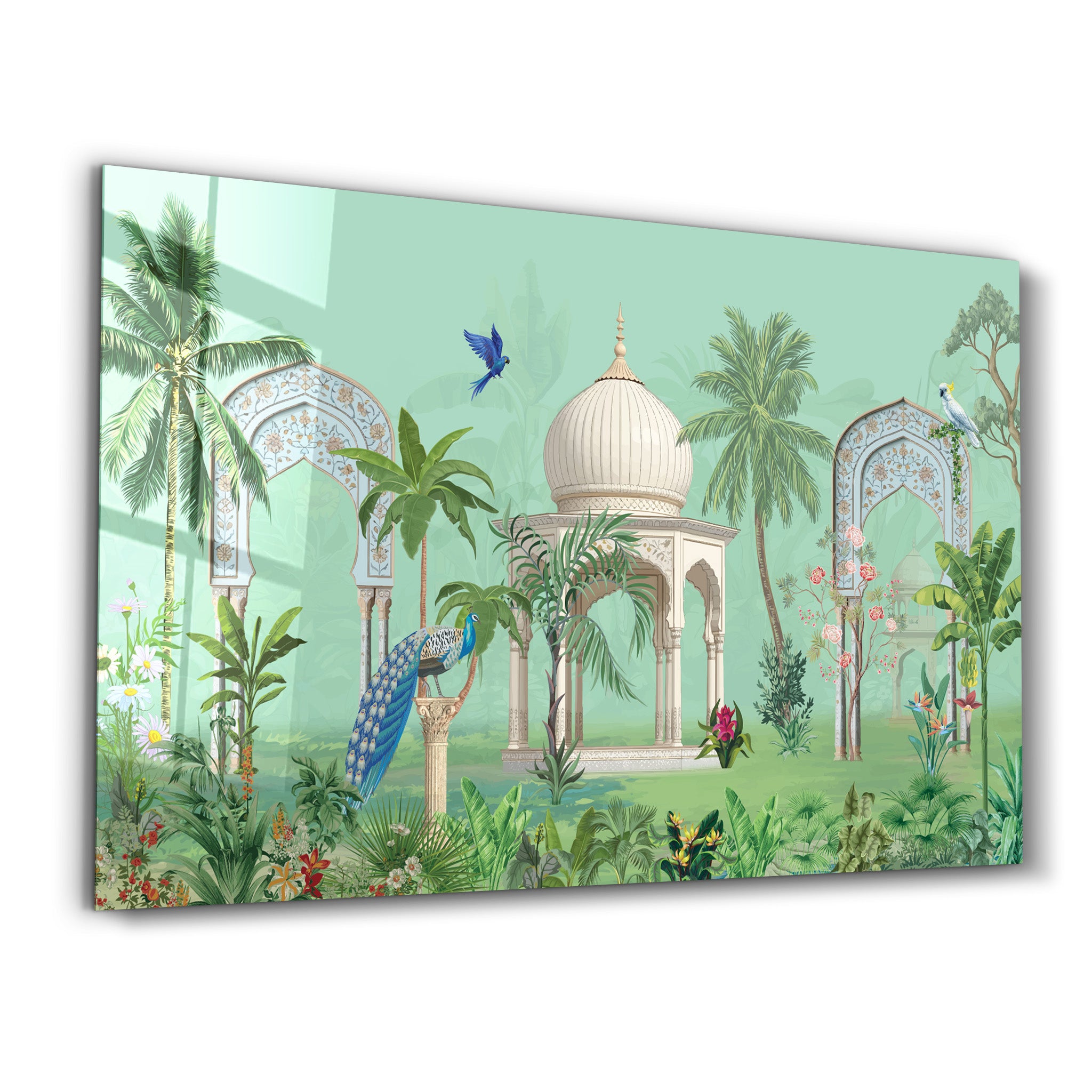 Tropical Oasis – Rectangle Glass Wall Art | Artdesigna
