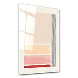 Warm Gradient Blocks with Lines - Glass Wall Art