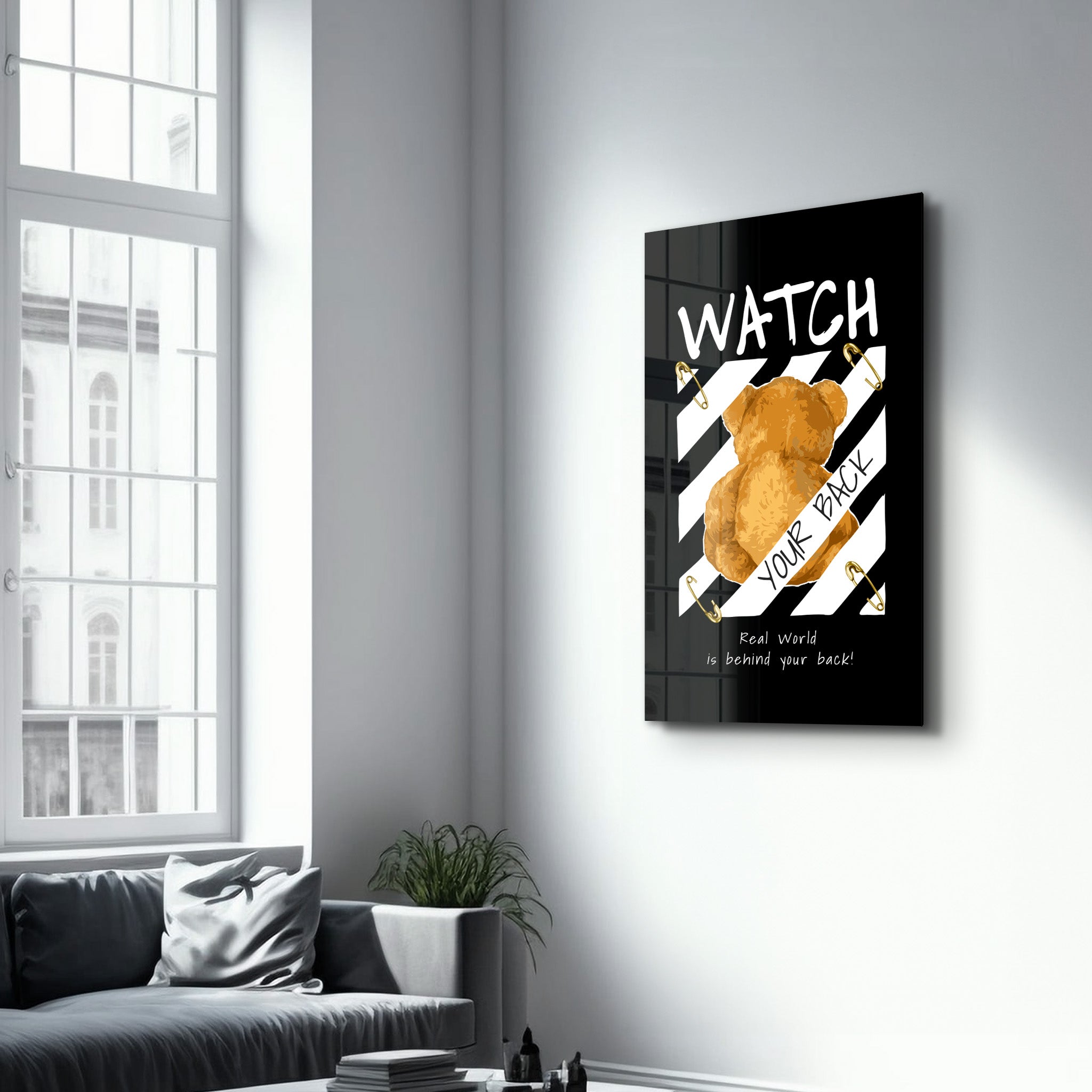Watch Your Back - Glass Wall Art