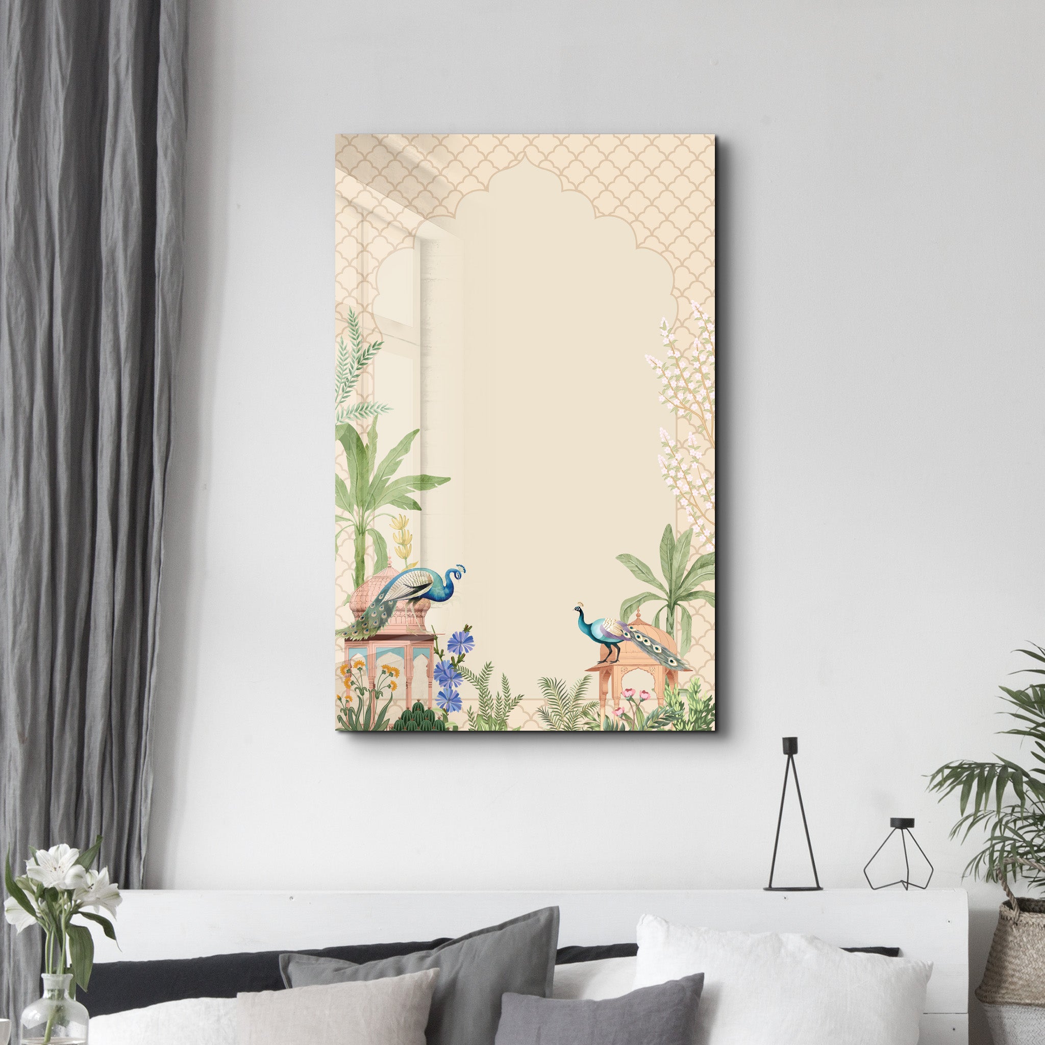 Whispers of the Courtyard – Glass Wall Art