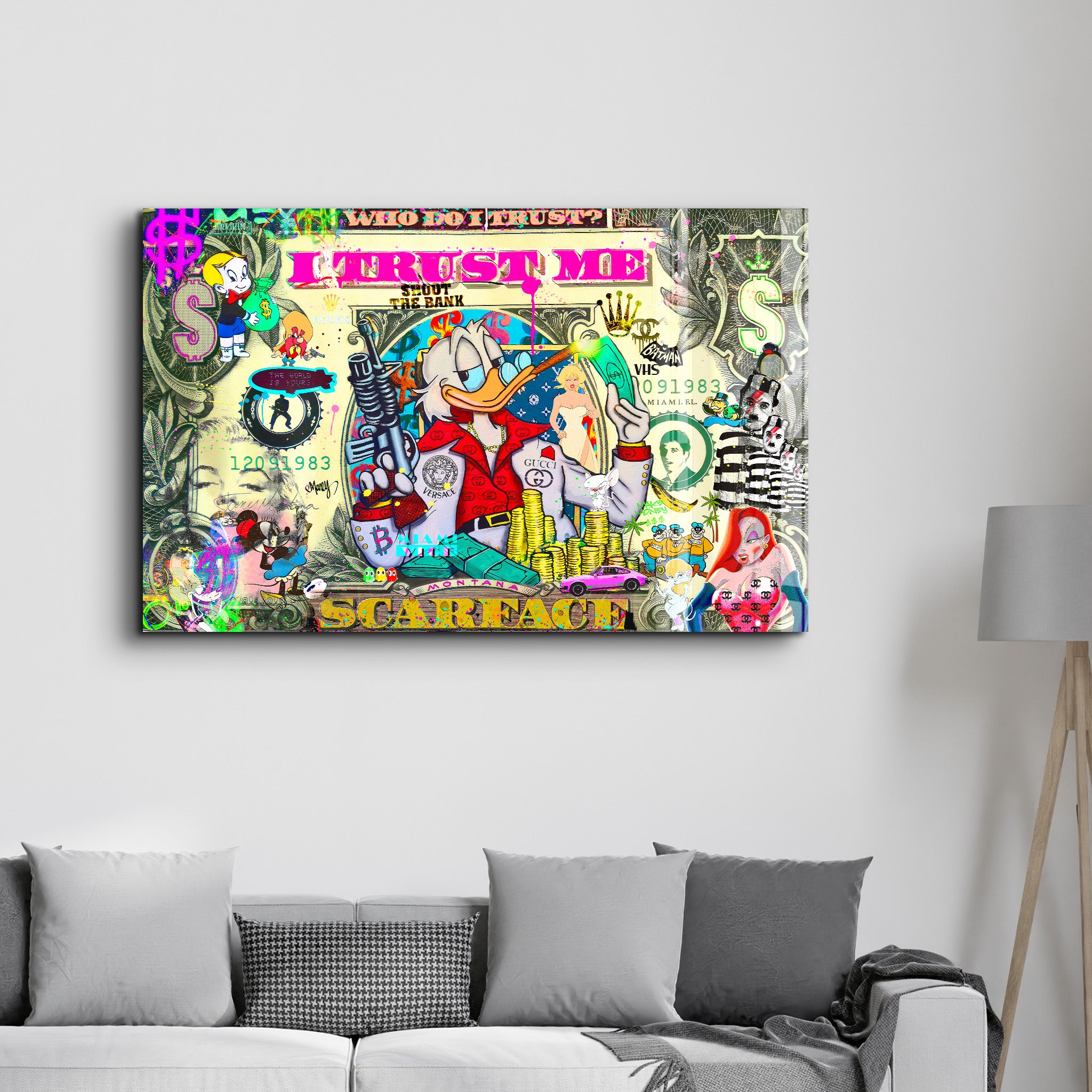 Who Do I Trust? by Mr. Pablo Costa – Glass Wall Art