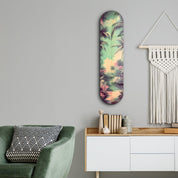 Retro Palm Heaven | Glass Wall Art - Artdesigna