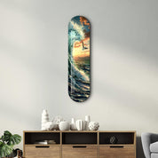 Sea Gull and Ocean V2 | Glass Wall Art - Artdesigna