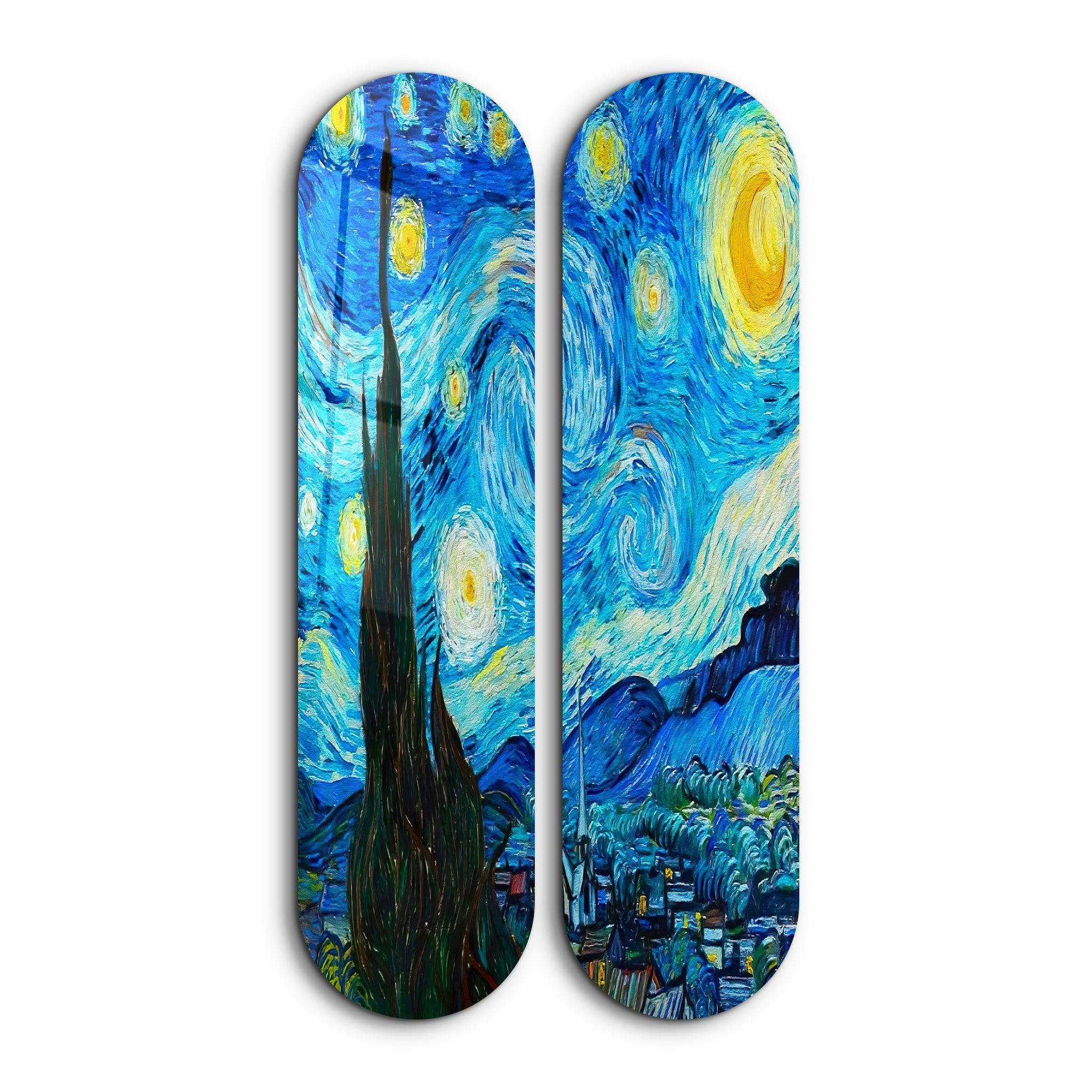 artdesigna-glass-wall-art-skateboard-32-x8-x-2-pcs-starry-night-by-van-gogh-skateboard-glass-wall-art-64029043818877.jpg