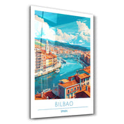 Bilbao Spain 1-Travel Posters | Glass Wall Art - Artdesigna