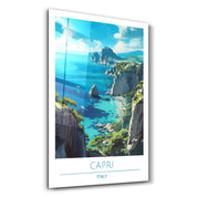 Capri Italy-Travel Posters | Glass Wall Art - Artdesigna