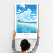 Clearwater-Florida USA-Travel Posters | Glass Wall Art - Artdesigna