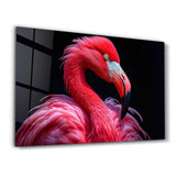 Flamingo’s Pink Symphony | Glass Wall Art