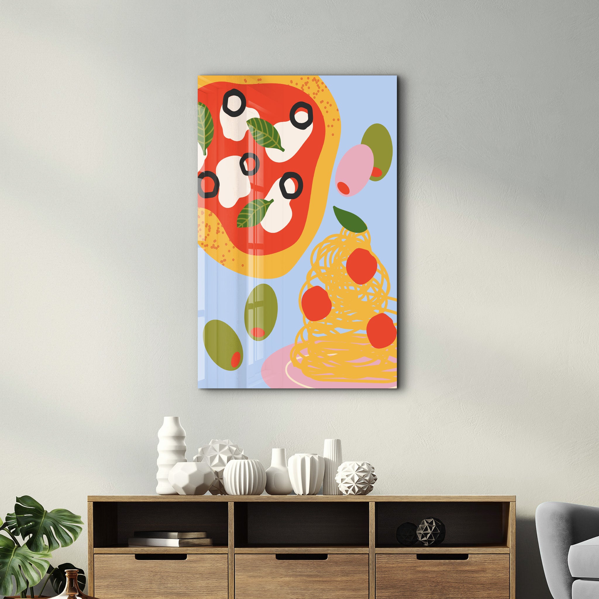 Italian Feast | Glass Wall Art