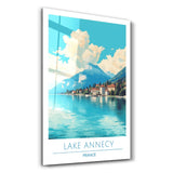 Lake Annecy France 2-Travel Posters | Glass Wall Art