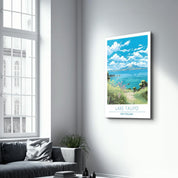Lake Taupo New Zealand-Travel Posters | Glass Wall Art - Artdesigna