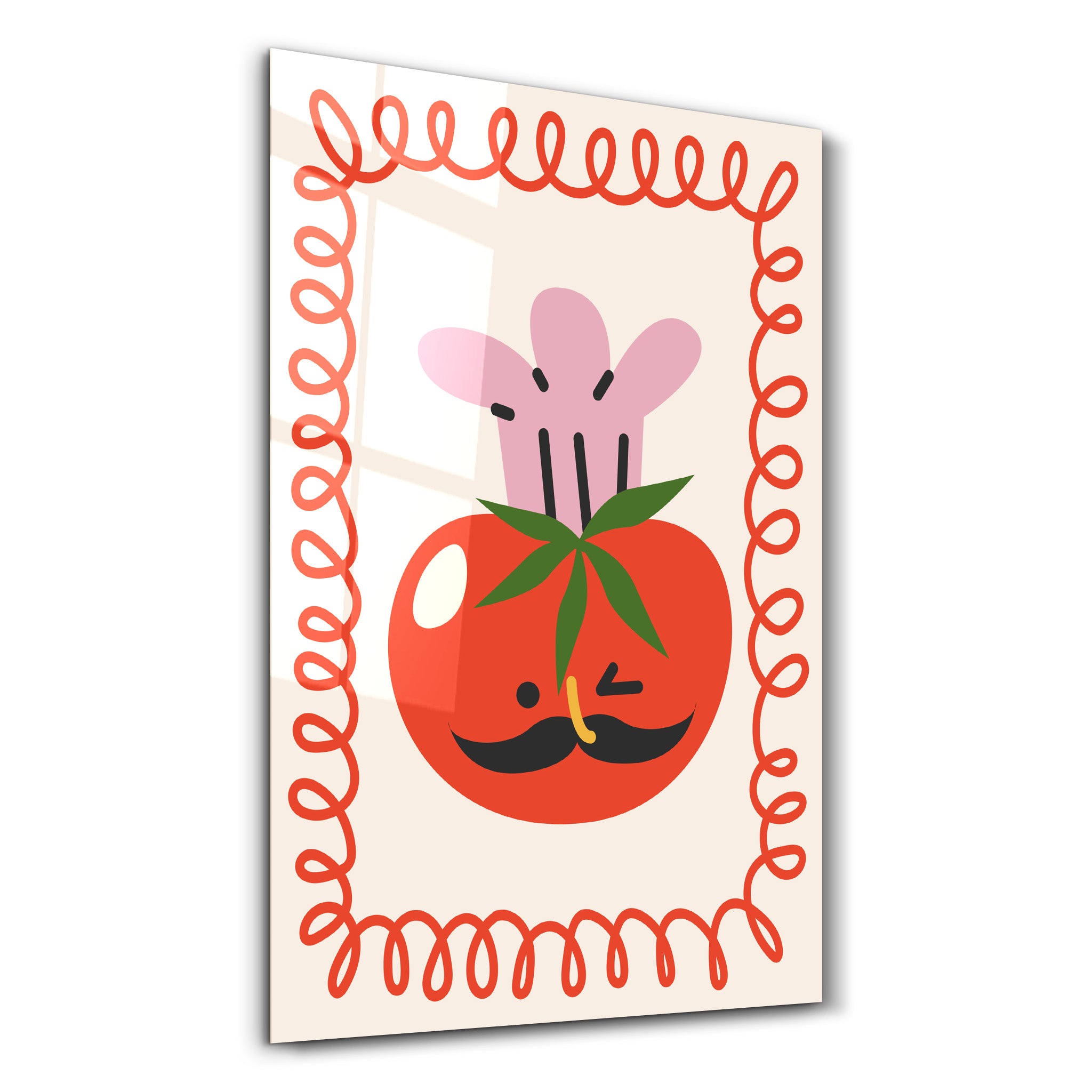 Mister Tomato Glass Wall Art | ArtDesigna – Artdesigna