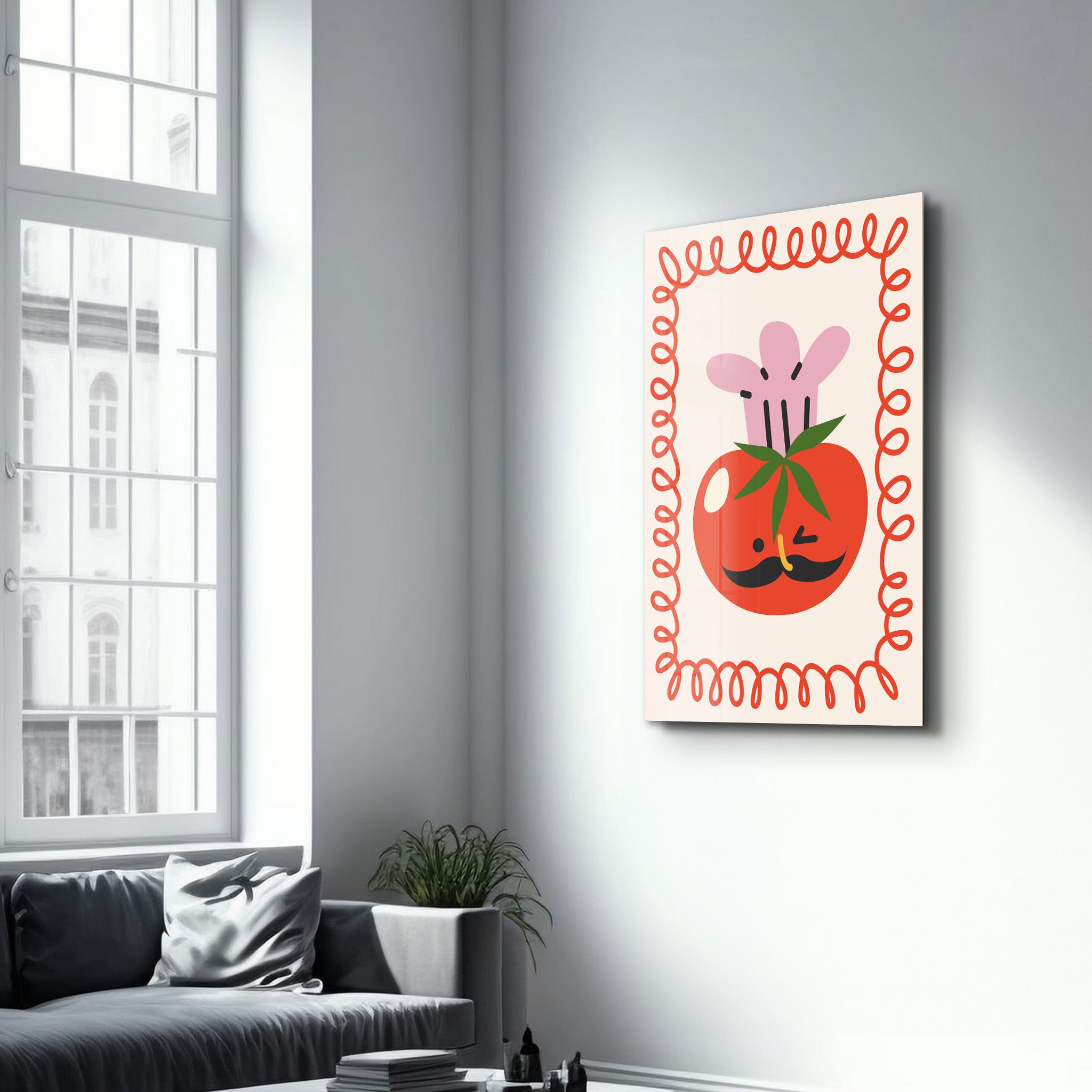 Mister Tomato | Glass Wall Art