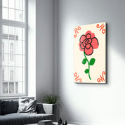 Red Rose | Glass Wall Art