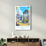 The Roman Forum-Rome Italy-Travel Posters | Glass Wall Art - Artdesigna