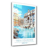 Trevi Fountain-Rome Italy-Travel Posters | Glass Wall Art