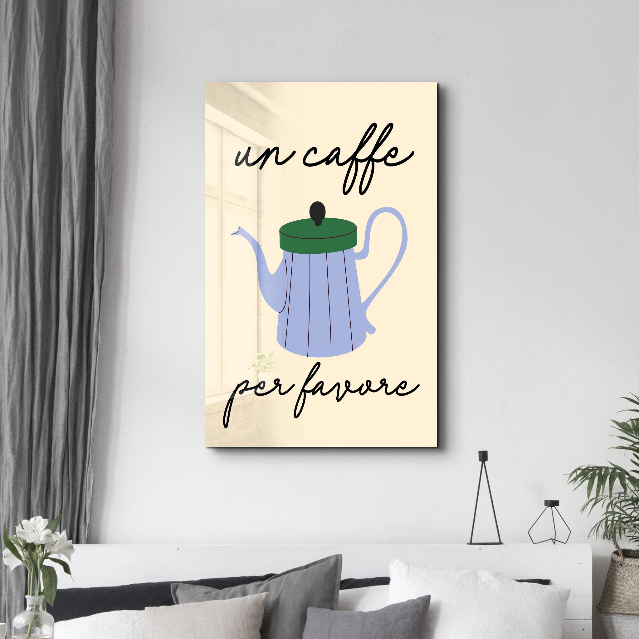 Un Caffe Per Favore | Glass Wall Art
