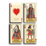 ."Hearts - Poker Cards ". Designers Collection Glass Wall Art