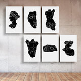 ."Statue Gallery". Contemporary Gallery Collection Glass Wall Art