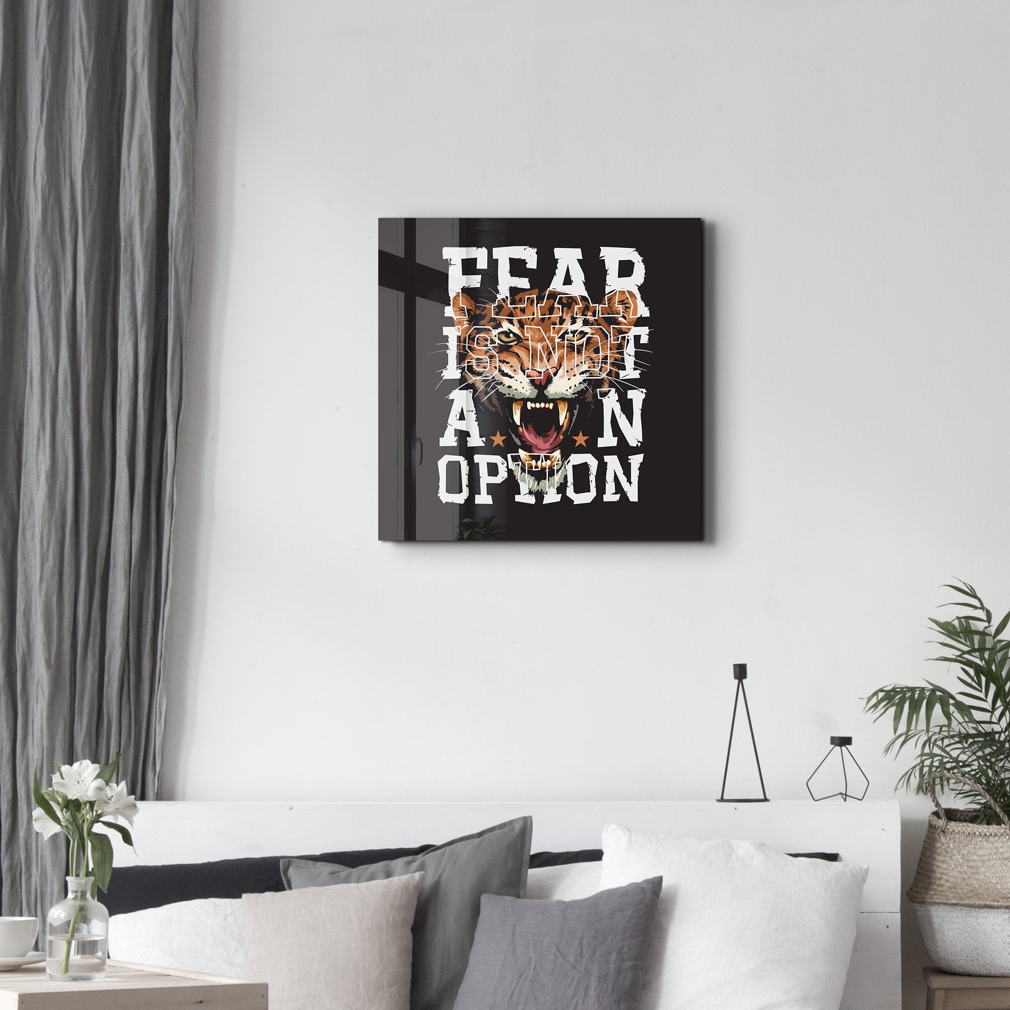 Fear is not an Option | Glass Wall Art