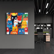 Funny Cats | Glass Wall Art
