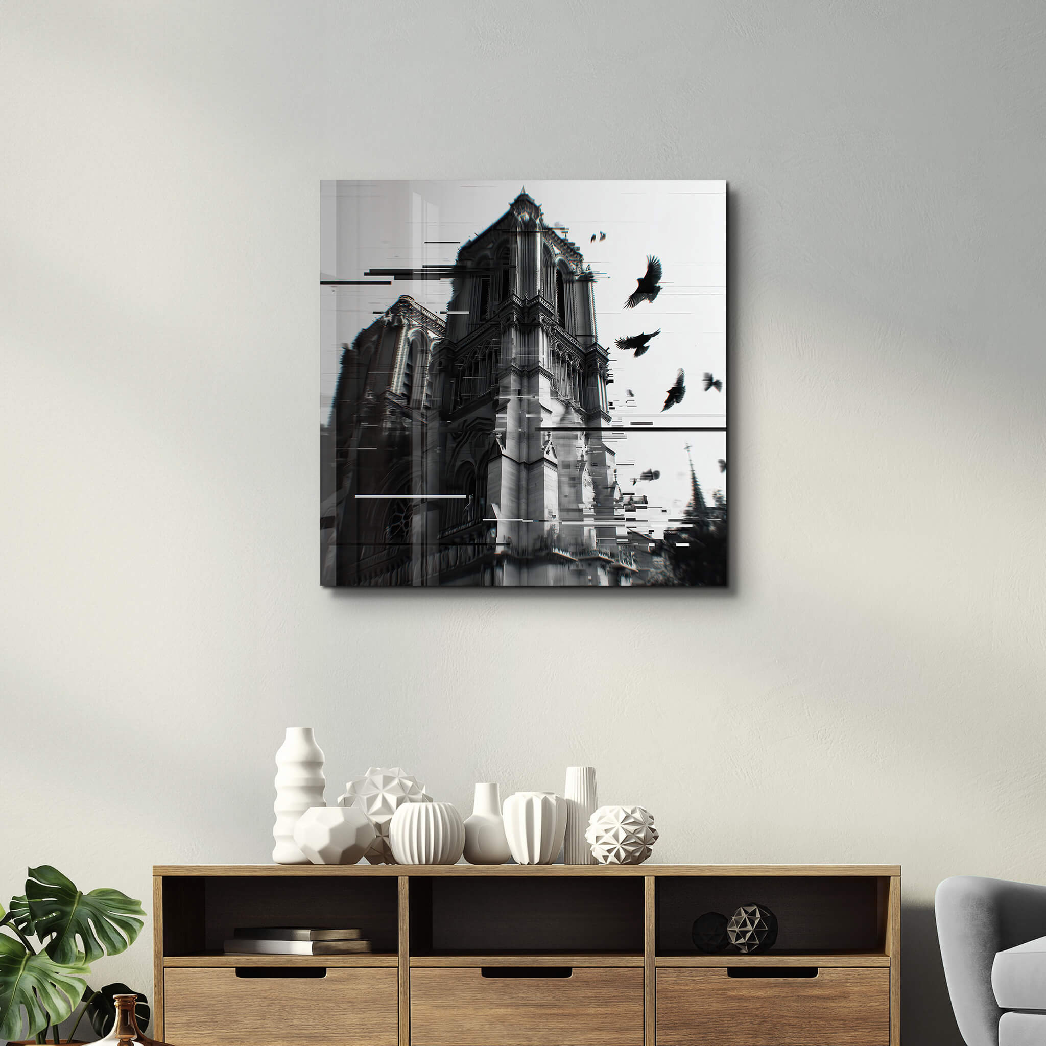 Gothic Cathedral in Motion | Glass Wall Art