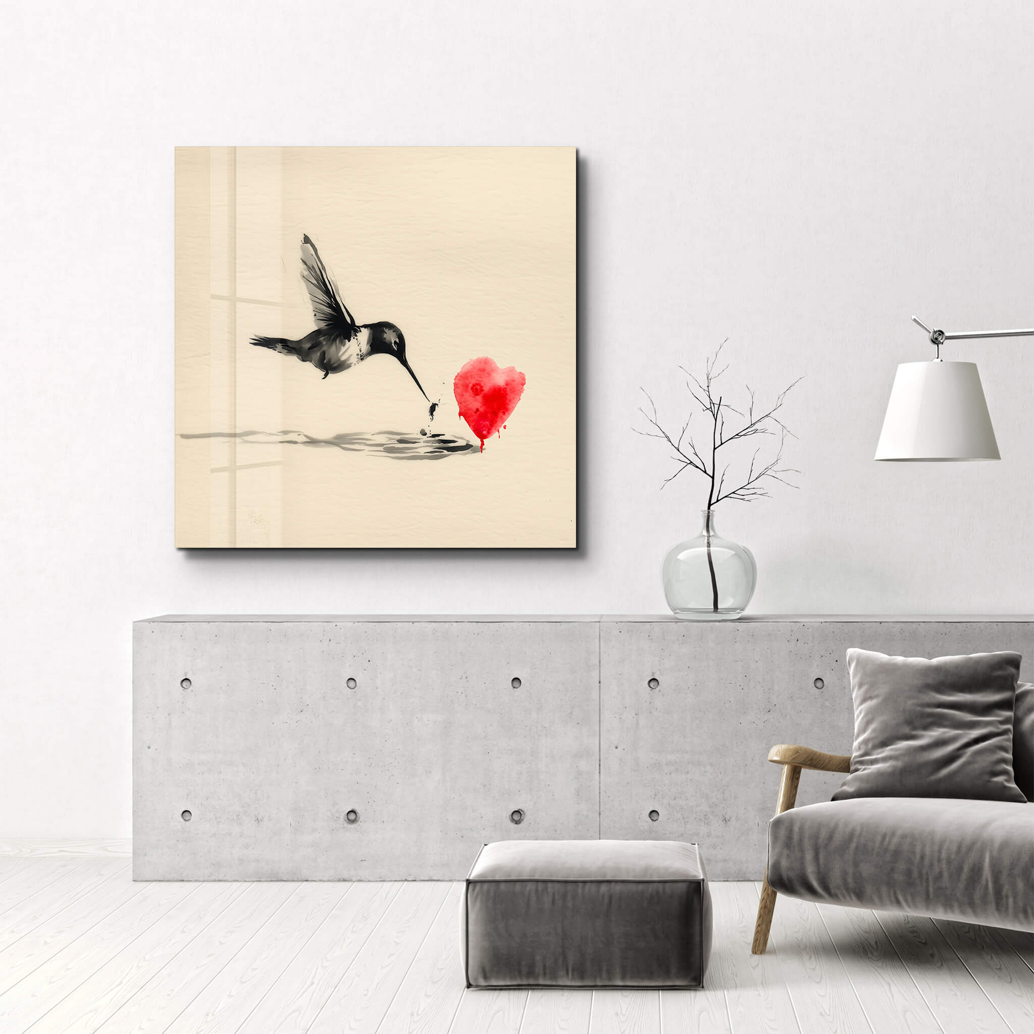Heartdrop | Glass Wall Art