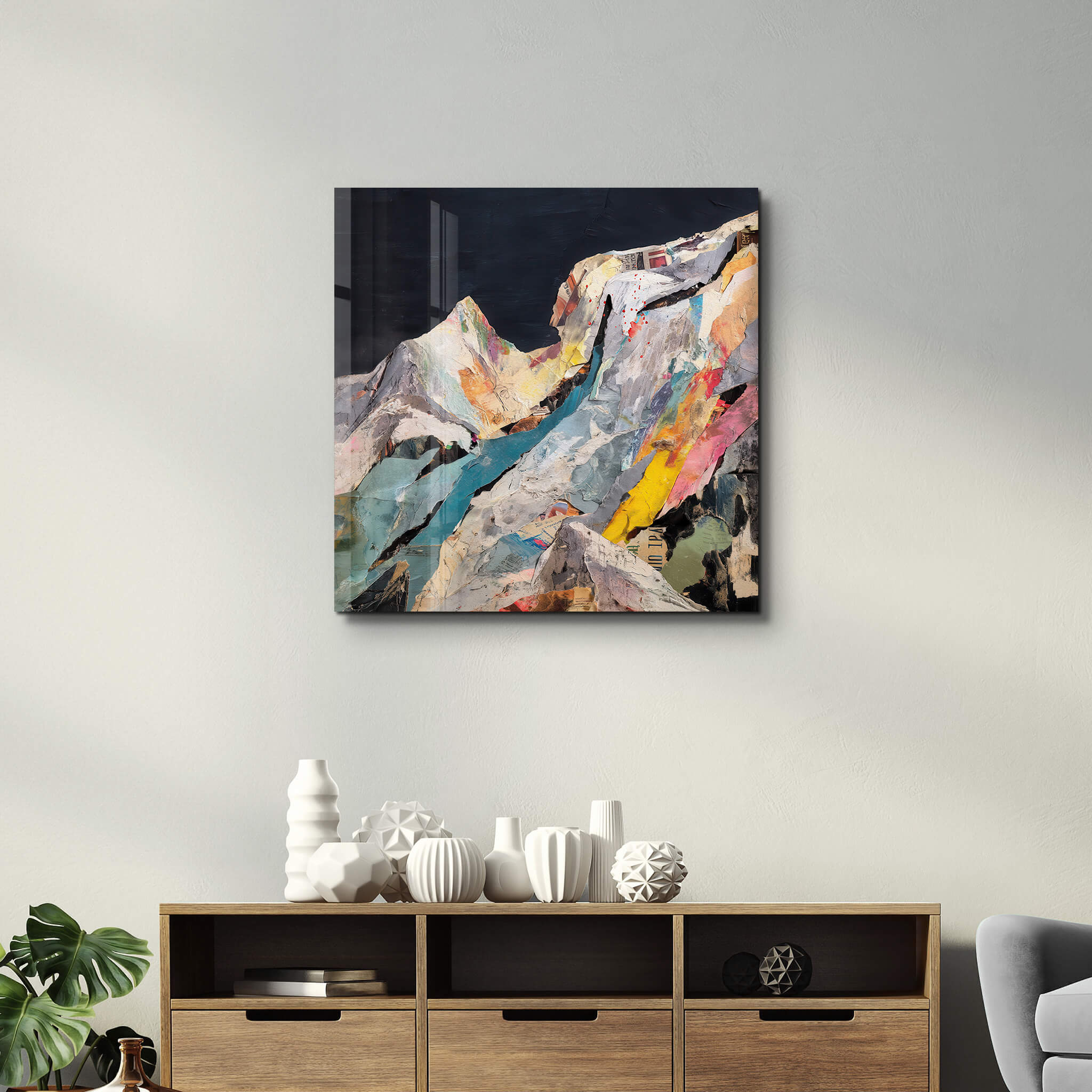 Tectonic Memory | Glass Wall Art