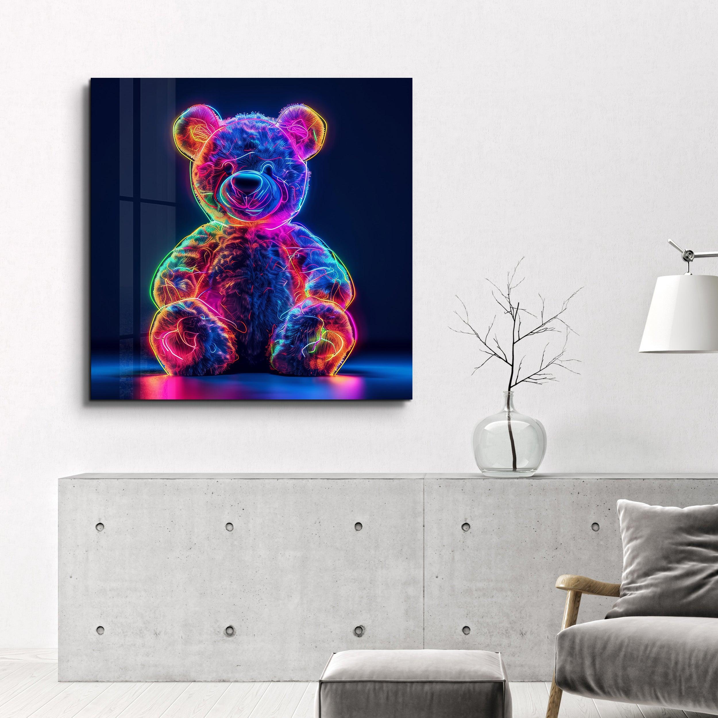 Teddy Bear Glass Wall Art | ArtDesigna – Artdesigna
