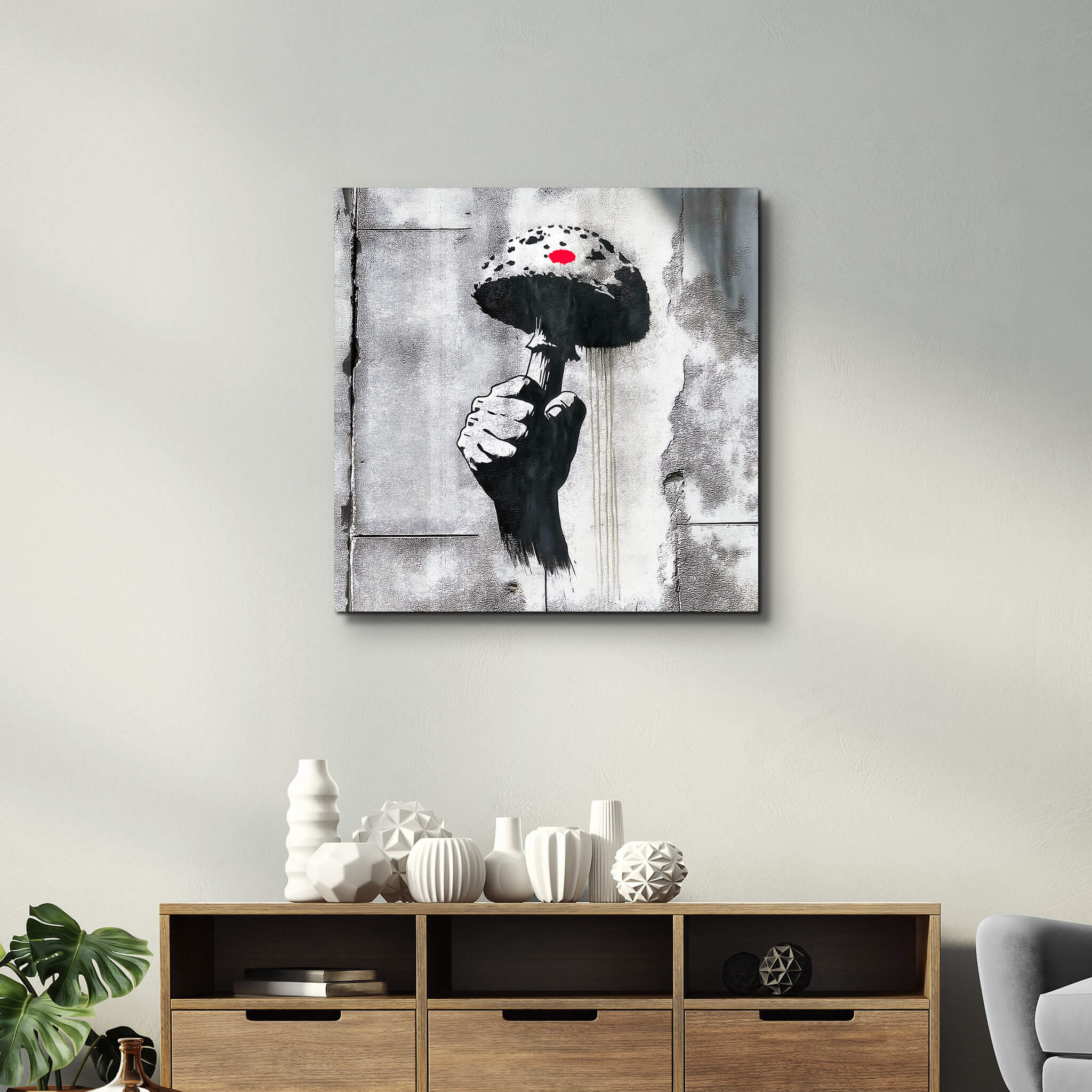 The Uprising: Mushroom Manifesto | Glass Wall Art