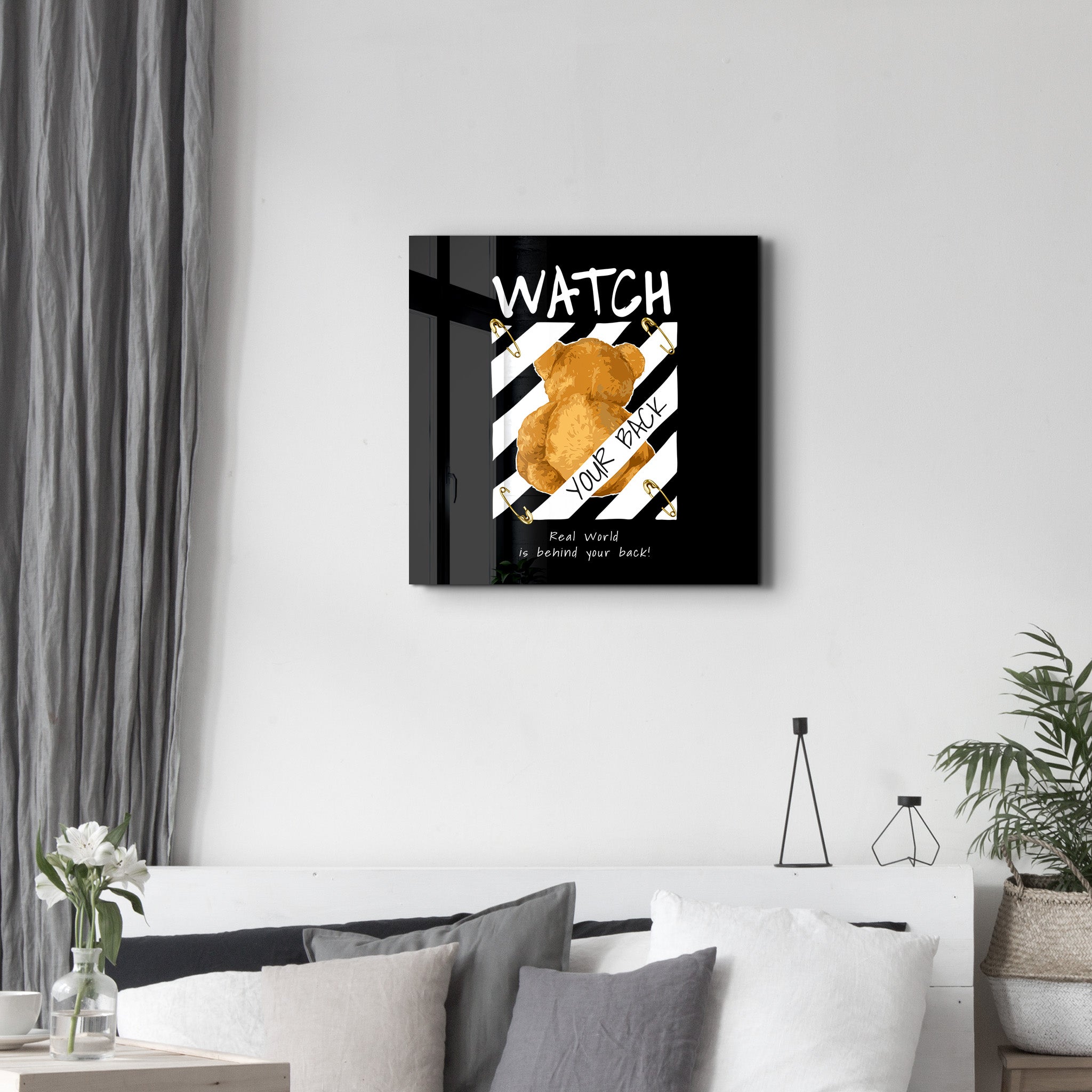 Watch Your Back | Glass Wall Art