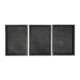 Minimalist Black Wooden Wall Art – Trio